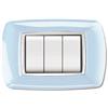 ELETTROCANALI Placca Mylife 3 moduli azzurro pastello - ECL2983PA