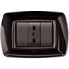 ELETTROCANALI Placca Mylife 3 moduli nera - ECL2983N
