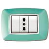ELETTROCANALI Placca Mylife 3 moduli verde acqua - ECL2983VA