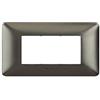 BTICINO Placca Matix 4 moduli nichel nero - AM4804GNN