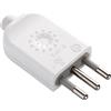 ELECTRALINE Spina volante piatta - Bianco - 16A - 71902