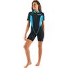 Seacsub Look Woman 2.5 Mm Short Sleeve Wetsuit Blu,Nero XS
