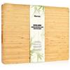 Harcas, tagliere extra large in bambù biologico, 45 x 34 x 3 cm, in legno di bambù professionale