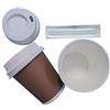 IMBALLAGGI ALIMENTARI PZ 300 BICCHIERE PER CAFFE' IN CARTA CL 10 + 300 COPERCHI CON BECCUCCIO + PZ 300 PALETTE INCARTATE PAPER CUP COFFEE AND HOT DRINKS