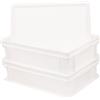 Pimotti Contenitore in plastica per impasto per pizza, impilabile, 30 x 40 x 12 cm, Plastica, 2er Set mit 1xDeckel