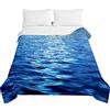 Surwin Trapuntino Copriletto Trapuntato Primaverile Estivo,Stile Moderno,Trapuntino in Morbida Microfibra con Stampa Superficie Mare 3D Leggero Coperta Letto Singolo Matrimoniale (Blu G,180x220cm)