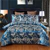 HNHDDZ Set di Biancheria da Letto Jacquard Raso Stile Europeo Retro Totem Elegante Copripiumino con Cerniera, Liscio, Morbido, Confortevole, Poliestere, Copripiumino e Federa (Stile 6, 240x220 cm)