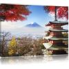 Pixxprint Tempio Giapponese in Autunno Stampa su Tela 60x40 cm Artistica murale
