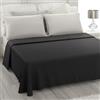 L'ANTICO ARCOLAIO - Completo Lenzuola Matrimoniali 4 Pezzi (Lenzuolo Sotto Grigio, Lenzuolo Sopra Nero) Set Lenzuola Matrimoniale Jaquard in Microfibra, Biancheria da Letto Made in Italy