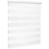 Victoria M. Zevra Tenda a Rullo Doppia Giorno e Notte senza Fori, Strisce Filtranti e Oscuranti, per Porte e Finestre, 75 x 230 cm, Bianco