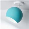 Mengjay Moderno E27 Plafoniera Industriale Metal Semi-Flush Mount Rustico Lampada da Soffitto Luce da Soffitto Lampadario a Sospensione Lampada per Cucina, Camera da letto, sala da pranzo soffitto (Blu)