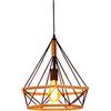 XINYANSEE 1 pezzi 25 cm diametro industriale retrò lampadario gabbia vintage canapa, E27 piedistallo, lampadario retrò creativo, molto adatto per famiglie, caffè, ristoranti (25cm)