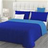 L'ANTICO ARCOLAIO - Trapuntino Matrimoniale Estivo (Blu/Denim) Copriletto Matrimoniale Mezza Stagione Made in Italy, Trapunta Matrimoniale Double Face Ipoallergenica (Microfibra, 100g/m2)