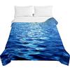 Surwin Trapuntino Copriletto Trapuntato Primaverile Estivo,Stile Moderno,Trapuntino in Morbida Microfibra con Stampa Superficie Mare 3D Leggero Coperta Letto Singolo Matrimoniale (Blu G,230x280cm)
