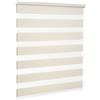 Victoria M. Zevra Tenda a Rullo Doppia Giorno e Notte senza Fori, Strisce Filtranti e Oscuranti, per Porte e Finestre, 75 x 230 cm, Crema
