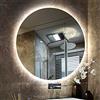 Lattice Specchio da parete Specchio Bagno Tondo con luce LED, Specchio Illuminato A LED Retroilluminato Bagno A Prova Di Esplosione HD, Specchio Rotondo Senza Cornice A Parete, Specchio Cosmetico Per La Rasatura