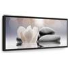 murando - Quadro Fiori Giglio 150x50 cm - 1 pezzo Stampa su Tela in TNT XXL Quadri Moderni Murale Moderno Grafica Decorazioni da Parete per il Soggiorno Floreale Pietre Beige Natura b-B-0268-b-a