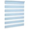 Victoria M. Zevra Tenda a Rullo Doppia Giorno e Notte senza Fori, Strisce Filtranti e Oscuranti, per Porte e Finestre, 75 x 230 cm, Celeste