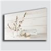 Printerland Quadro moderno SHABBY CHIC 50x70 cm vintage camera da letto Fiori Lavanda Candela - Quadri Moderni Arte Cucina Soggiorno Salotto Bagno