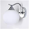 Mengjay E27 Industria moderna Luci sfera di vetro Lampade da parete, Applique da parete Interno per camera da letto, soggiorno, corridoio