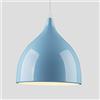 Chao Zan E27 Moderno Metallo Lamapada a Sospensione Industriale Lampadario Lustro Industrial Edison da Soffitto Illuminazione a Lampada (Blu) Cafe,Bar,Cucina,Corridoio,Ristorante Plafoniera Lampadario