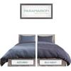 PARAMAISON Copripiumino Bicolore 2Face in Microfibra Anallegirca, Double Face, Reversibile, 350 gr/mq, Blu Navy-Azzurro, Matrimoniale 250x200 cm