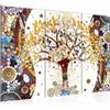 Runa Art Klimt Albero Della Vita Quadri Soggiorno Grande Colorato Astratto Albero 120 x 80 cm 3 Pezzi Decorazione Murale 004631a