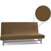 BIANCALUNA - Copristruttura Elastico Genius Senza braccioli Anti Macchia - 3 posti Copridivano da 170 a 220 cm Made in Italy - Biscotto