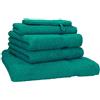 Betz Set di asciugamani PREMIUM - Set di asciugamani da 5 pezzi - 1x teli da doccia - 2x asciugamani - 1x asciugamani per gli ospiti - 1x guanti da bagno verde smeraldo