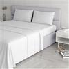 Italian bed Linen Cl El Bianco 2Pst Completo Letto, Microfibra, Matrimoniale, 240 x 270 cm, 4 unità