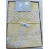 Euroricami Viterbo Coppia Asciugamani in Puro Lino per un Bagno Elegante Vintage Ricamato a Mano Prodotto Artigianale Italiano -Set Asciugamano e Ospite in tre Colori