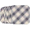 Casatessile Anche per sedie da Esterno Cuscino Sedia Cucina sfoderabile Modello Alette Dama - Blu, Set 6 PCS