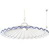 VANNI LAMPADARI - Lampadario a Sospensione Plissè- Lampadario Soggiorno in Ceramica- Lampadario Camera da Letto Decorato a Mano- Lampadario Rustico Taverna, Cucina- Made in Italy- 40 cm, Blu