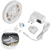 M LEDME Kit Striscia Led sottoletto 12V 3,6W SMD 2835 1,2 metri IP20 con sensore di movimento Bianco Caldo 3000K M LEDME