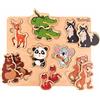 PikatoyZ® Puzzle Bambini 2 Anni - Giochi in Legno 1 Anno - Idea Regalo per Bimbo e Bimba per Natale o Compleanno - Gioco Montessori Educativo con Animali della Foresta