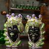 VERUS Teste di moro siciliane in ceramica Caltagirone Verus Donna-Uomo Kore cm 35