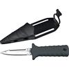 SEAC Samurai Coltello Sub per Pesca in Apnea e Immersione Subacquea, Pugnale Subacqueo con Fascia in Velcro Unisex Adulto Nero 7 cm