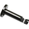 Gardinia Supporto con Piastra per Asta per Tende, 1 Supporto per Asta, Chiuso, Kit Montaggio Incluso, Serie Chicago, 20 mm Diametro, Titanio