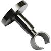 Gardinia Supporto da soffitto con Piastra di Fissaggio in Metallo, Binario Singolo, Aperto, incl. Kit di Montaggio, Serie Chicago, Ø 20 mm, Titano