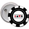 Spilla Calamita pins badge frigo Ø 45 mm Chips Fiches Casino Carte Gioco Soldi