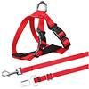TRIXIE Imbracatura e Cintura di Sicurezza per Gatti, 20 - 50 cm, Rosso