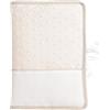 FILET - Copertina per Libretto Sanitario per Neonati con Ricamo, Compatibile con il Modulo del Certificato Sanitario dei Bambini CERFA no 12593 * 02, Made in Italy, Color Tortora