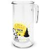 Sheepworld Caraffa con motivo sole, caraffa in vetro, altezza 20 cm, 110 cl, giallo, decorazione da tavolo, regalo, compleanno | 47697