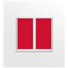 Soleil d'ocre Dolly Coppia di Rotte Vice, Poliestere, Rosso, 90x120 cm