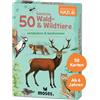 Moses,Expedition Natur, 50 Animali Selvatici del Bosco, Carte di Definizione nel Set, con interessanti Domande (Lingua Italiana Non Garantita)