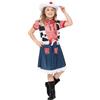 SMIFFYS Costume Cowgirl Sweetie, Azzurro, con abito, gilet, sciarpa, cintura e cappello Halloween