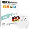 ELES VIDA 50 fogli di carta trasparente DIN A4 PREMIUM 102g per auto-stampa, artigianato - carta per lanterne - da lucido - carta da lucido, pellicola transfer per segnaposti e lanterne dalla Germania