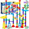 JOYIN 150 pezzi Pista per Biglie Giocattoli per Costruzioni, Marble Run Giocattoli per Apprendimento STEM, Giocattoli Educativi (100 pezzi di Plastica Traslucida + 50 Biglie di Vetro Colorate)