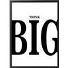 Generic Quadro con Cornice o solo Poster - Testi e Citazioni - Tutte le Dimensioni - Vari Colori - Made in Italy (052 Think Big)