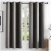 Deconovo Tende Oscuranti per Interni 2 Pezzi 160 CM Altezza, Termiche Isolanti, Anti-Rumore, con Anelli, Ideali per Camera da Letto e Soggiorno, 107x160 CM, Grigio Chiaro